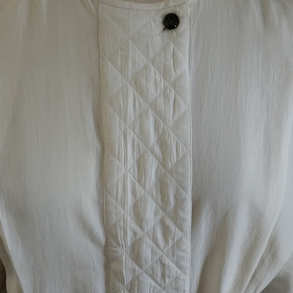 #12 VINTAGE 1970-80s "Cossack" Quilted Placket Blouse 70s Designer Chaus - Picture 4 of 7